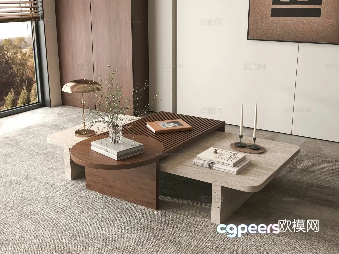 Medieval style coffee table 3D model