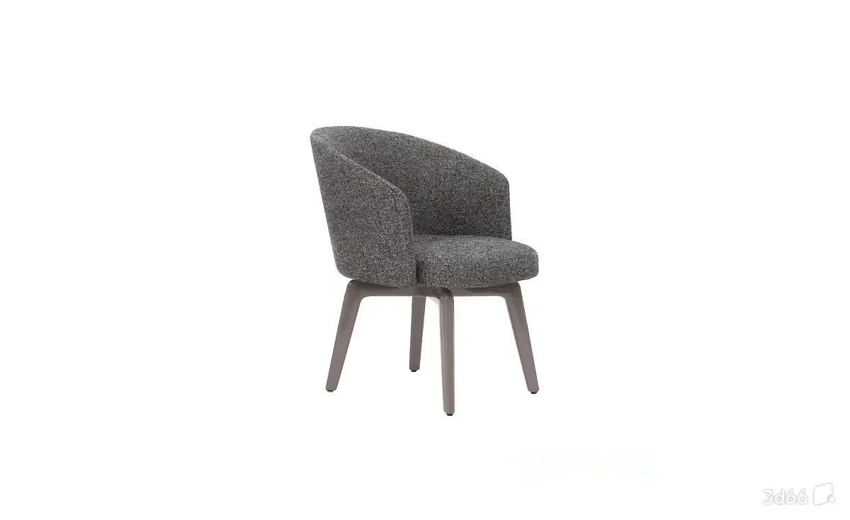 A Gray Chair With Wooden Legs 3D Model – 20550 – VRAY Render