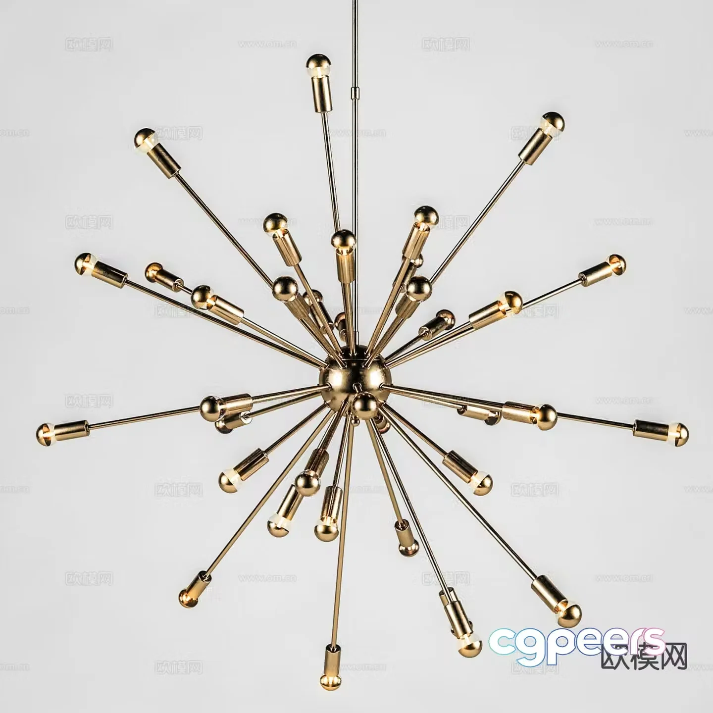 Modern interior chandelier 3d model