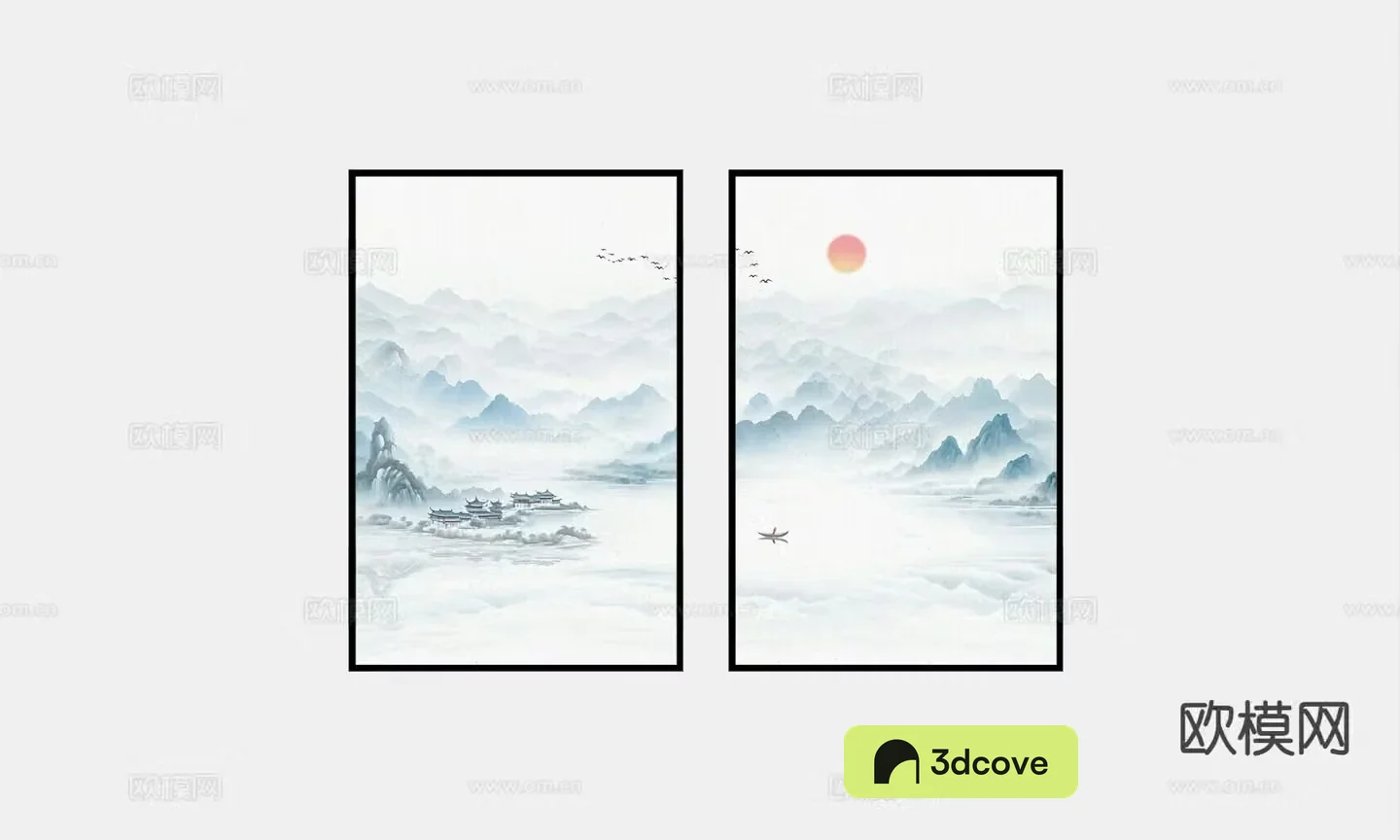 New Chinese style landscape painting decorative painting