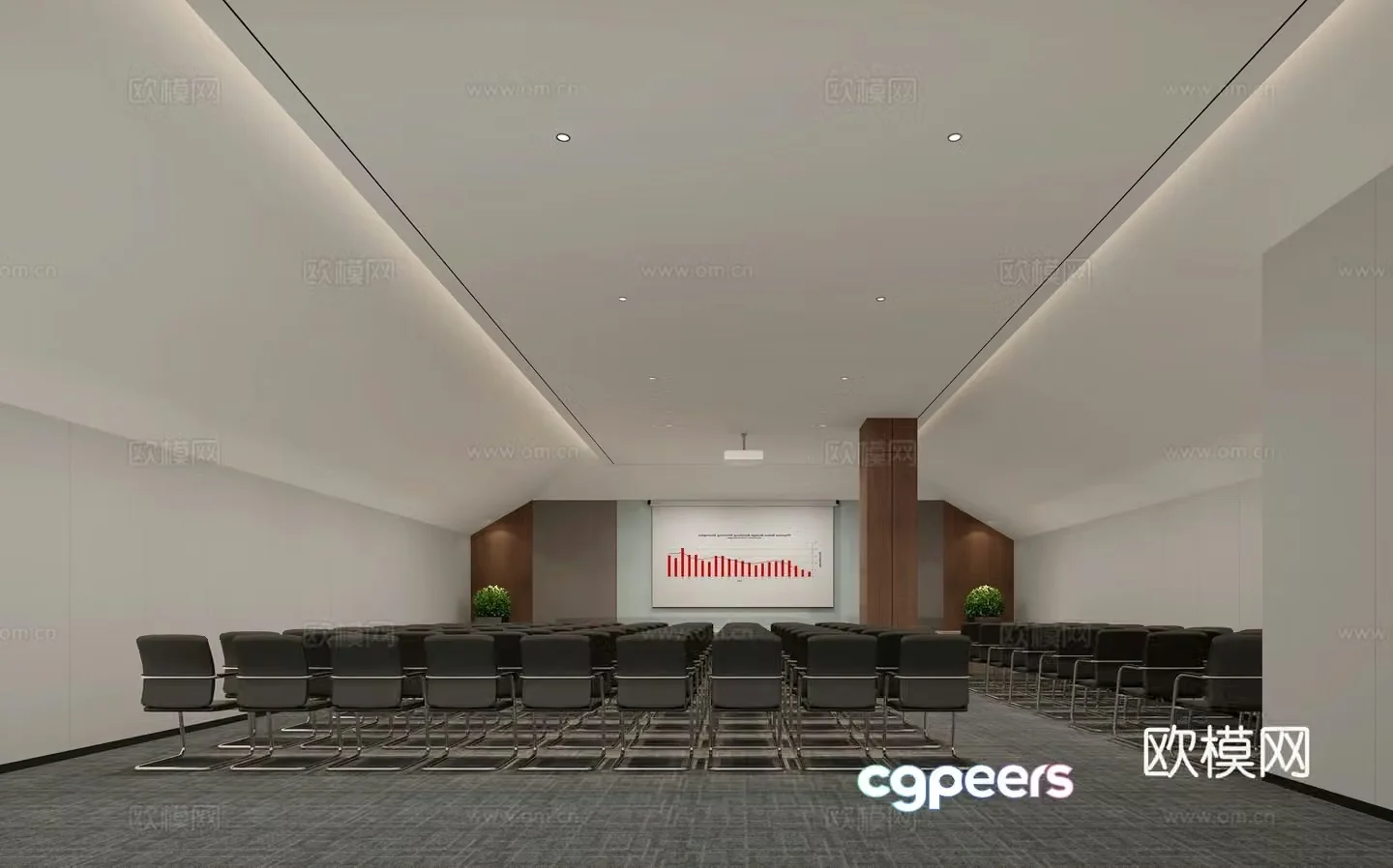 Modern conference room 3d model