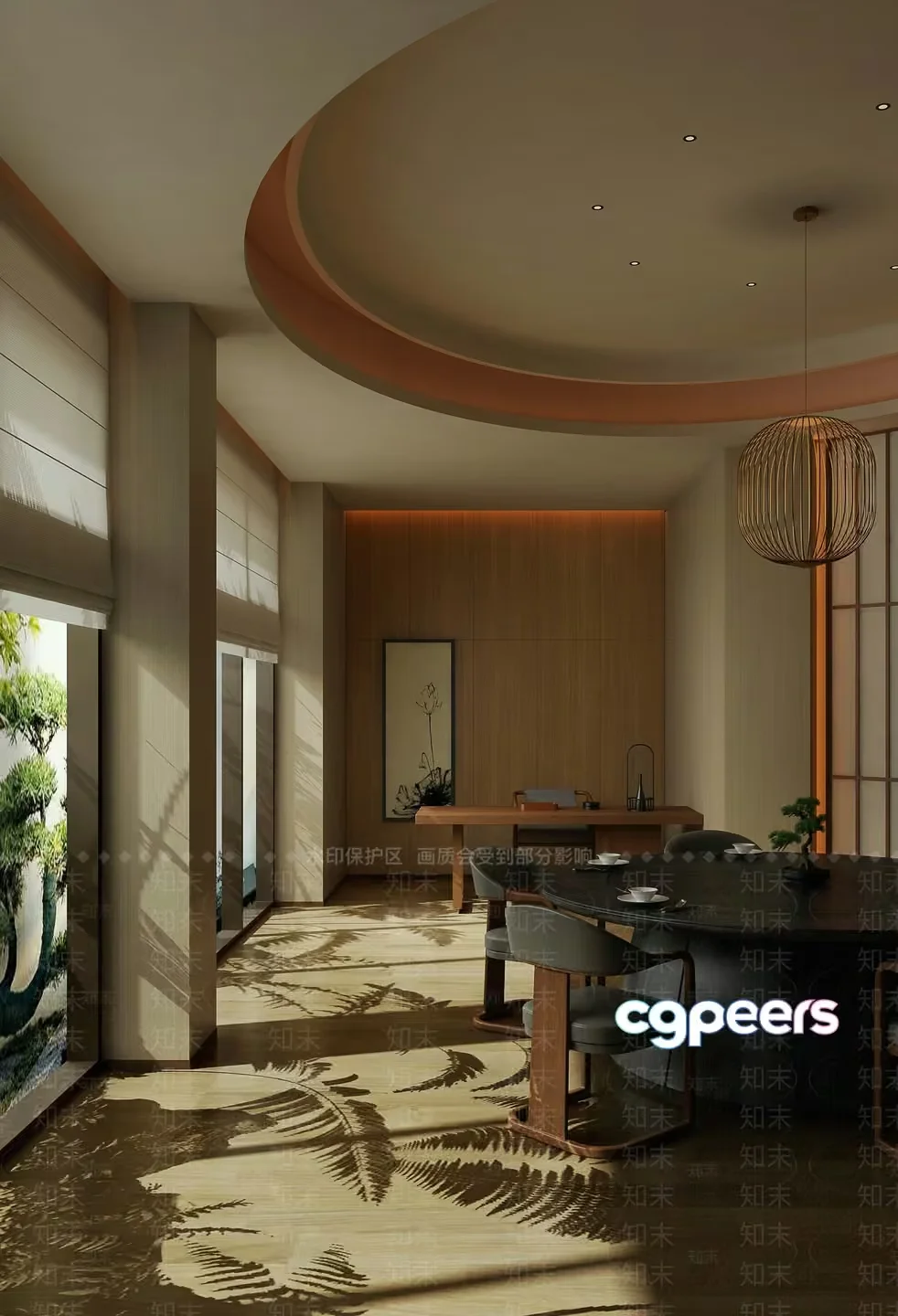 Modern Dining Room 3D Model – 8629 – VRAY Render