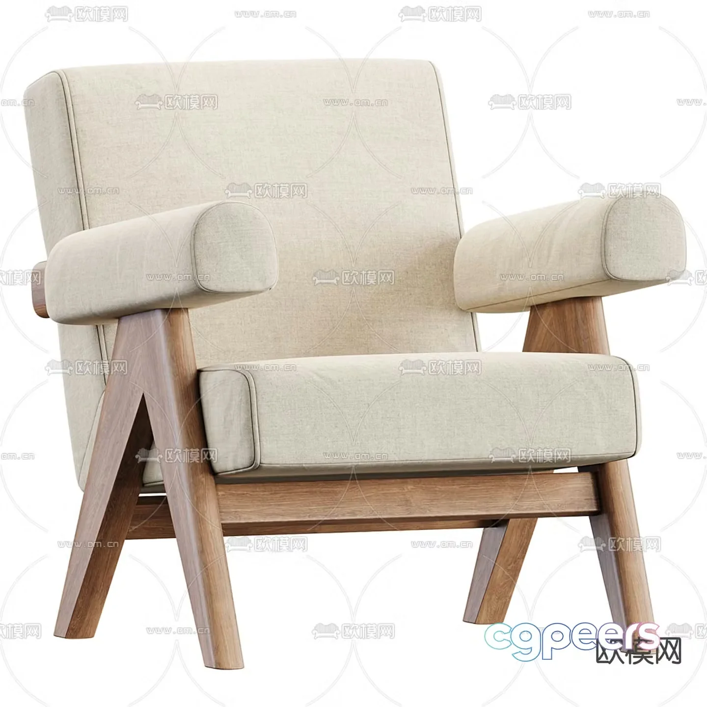 Wabi-sabi chair leisure chair 3d model