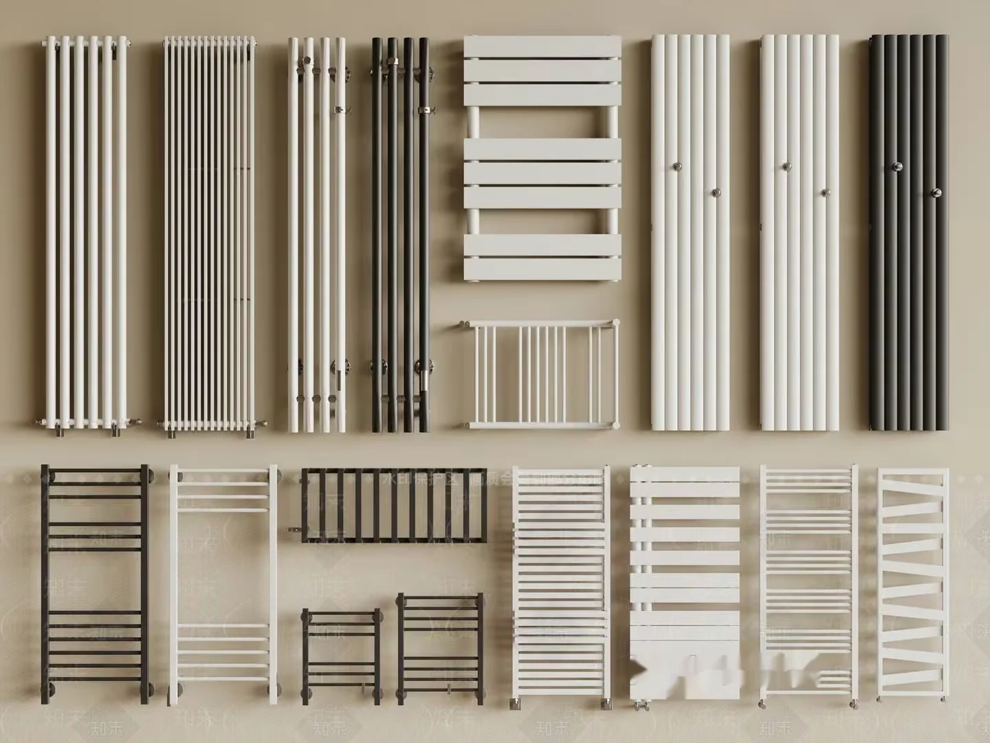 The Main Subject Is A Collection Of Radiator Covers Characterized By Their Various Designs 3D Model – 8873 – VRAY Render