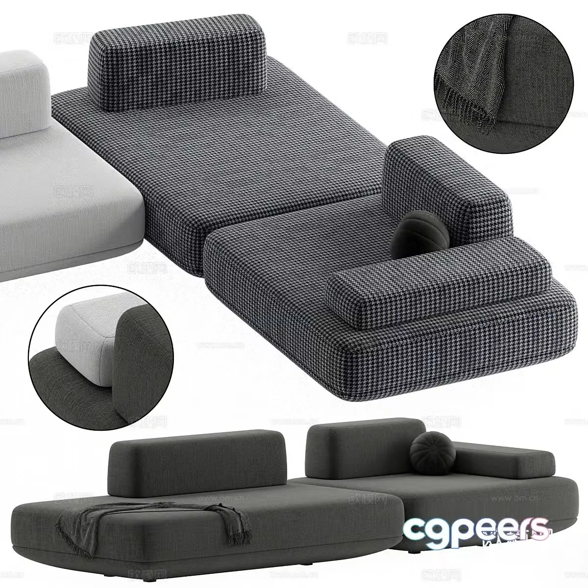 Multiplayer sofa 3d model