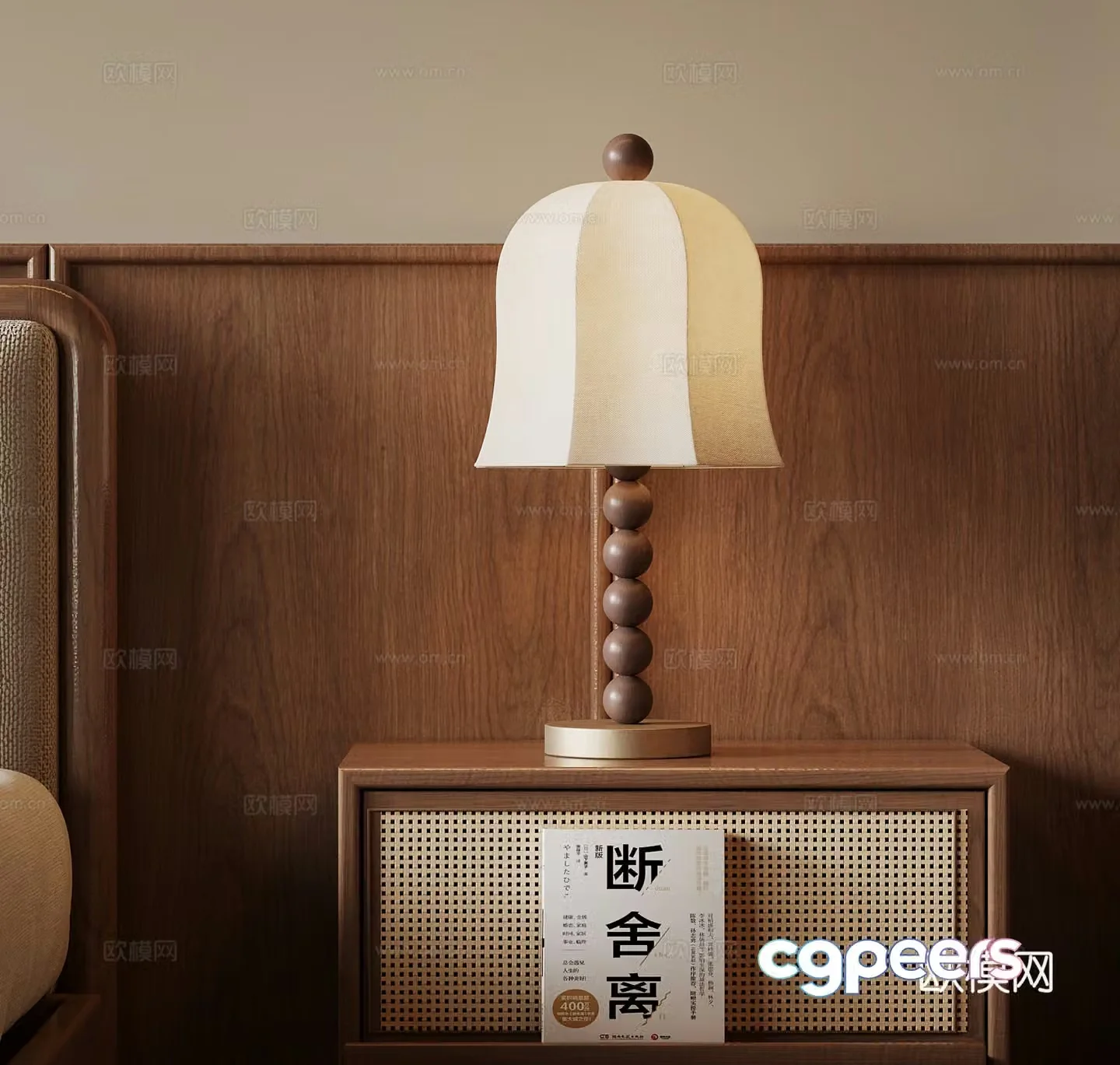 French medieval style table lamp 3d model