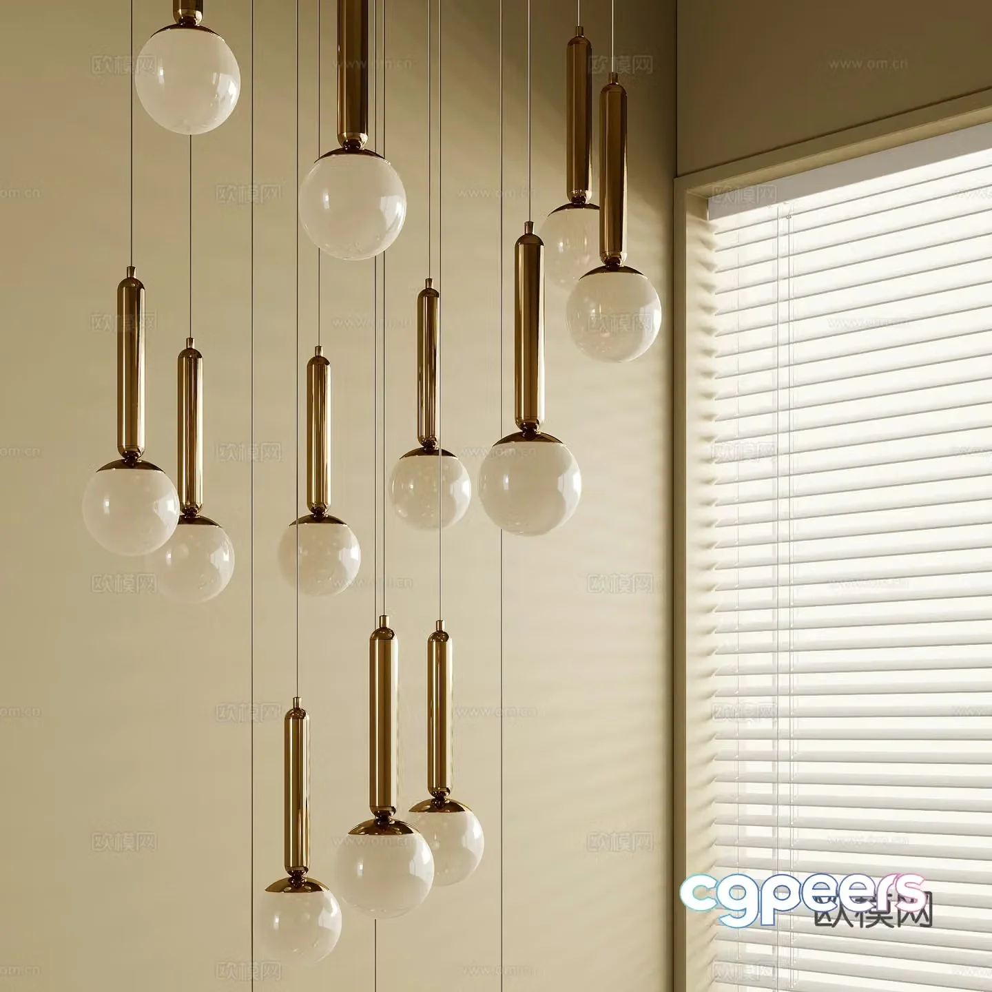 French chandeliers 3d model