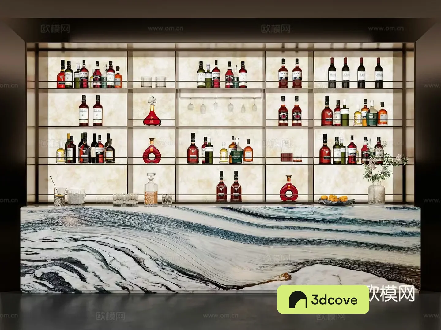 Modern wine cabinet DuPont paper light box wine cabinet