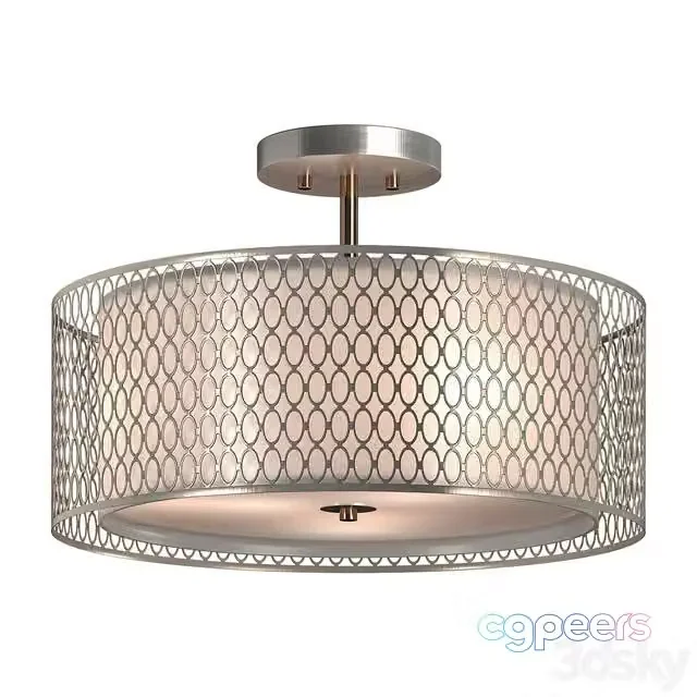 3ds Max Free – Josette Semi Flush Ceiling Light