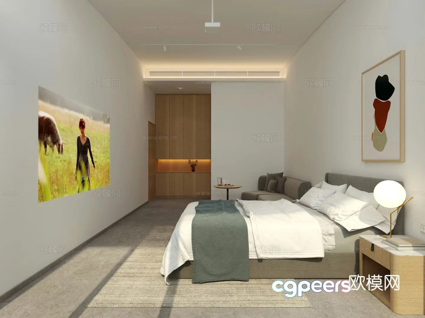 Modern bedroom 3d model