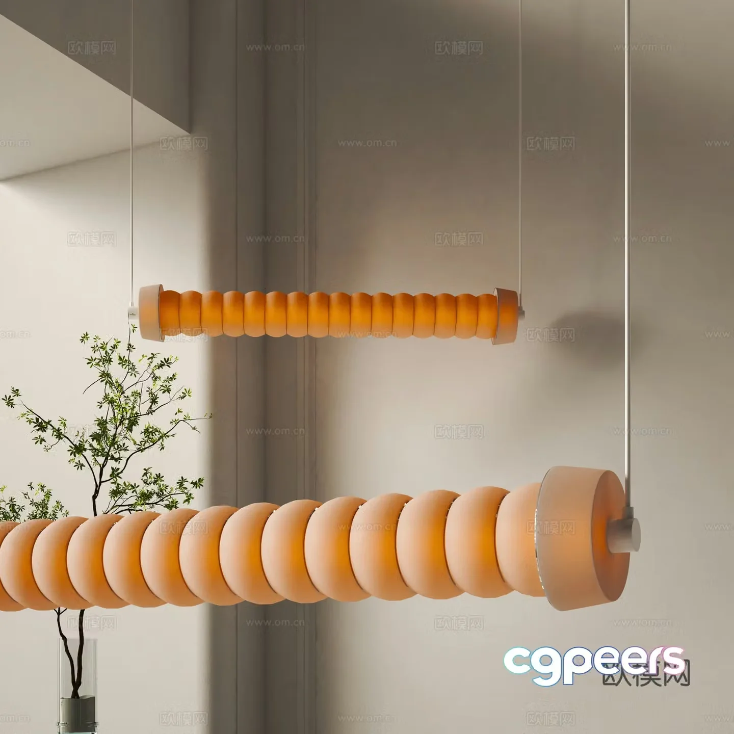 Wasabi Chandelier 3D Model