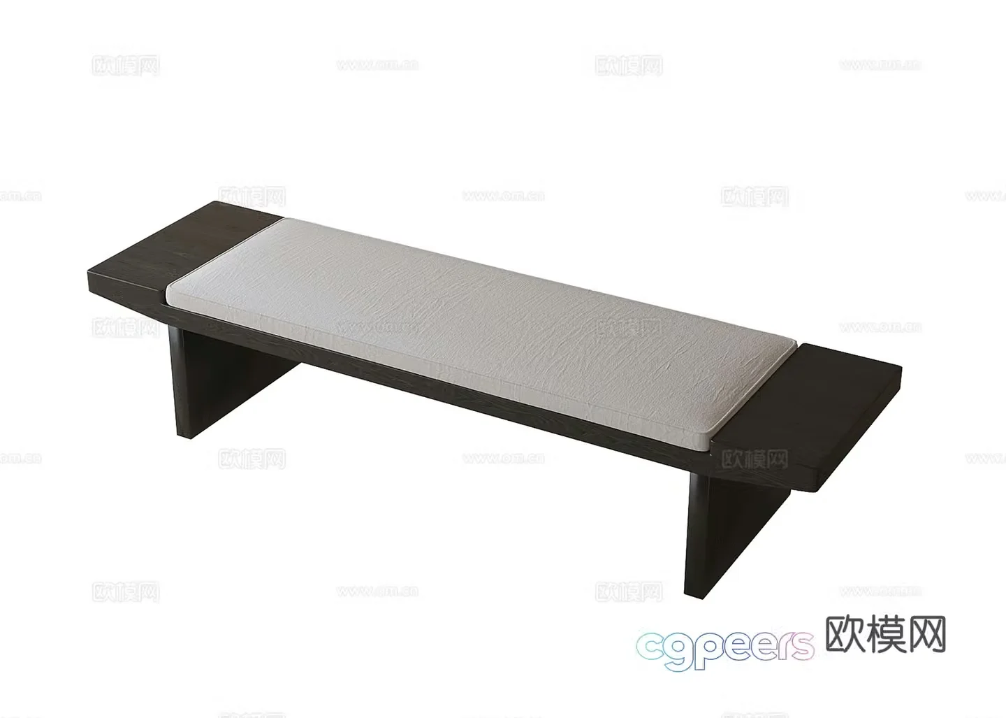 Modern bed stool bench 3d model