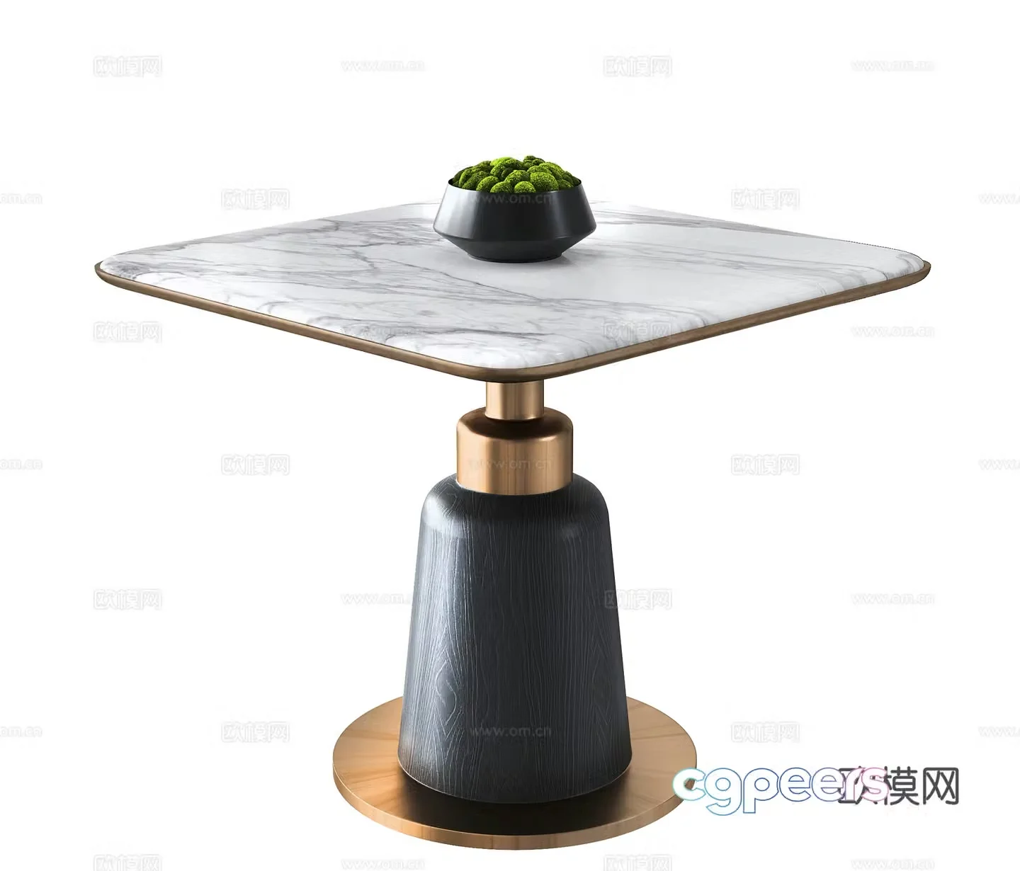 Modern square table 3d model