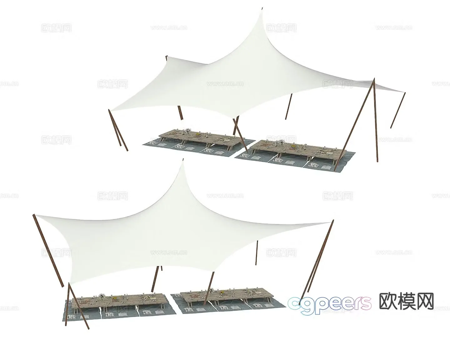 Canopy outdoor tent 3d model