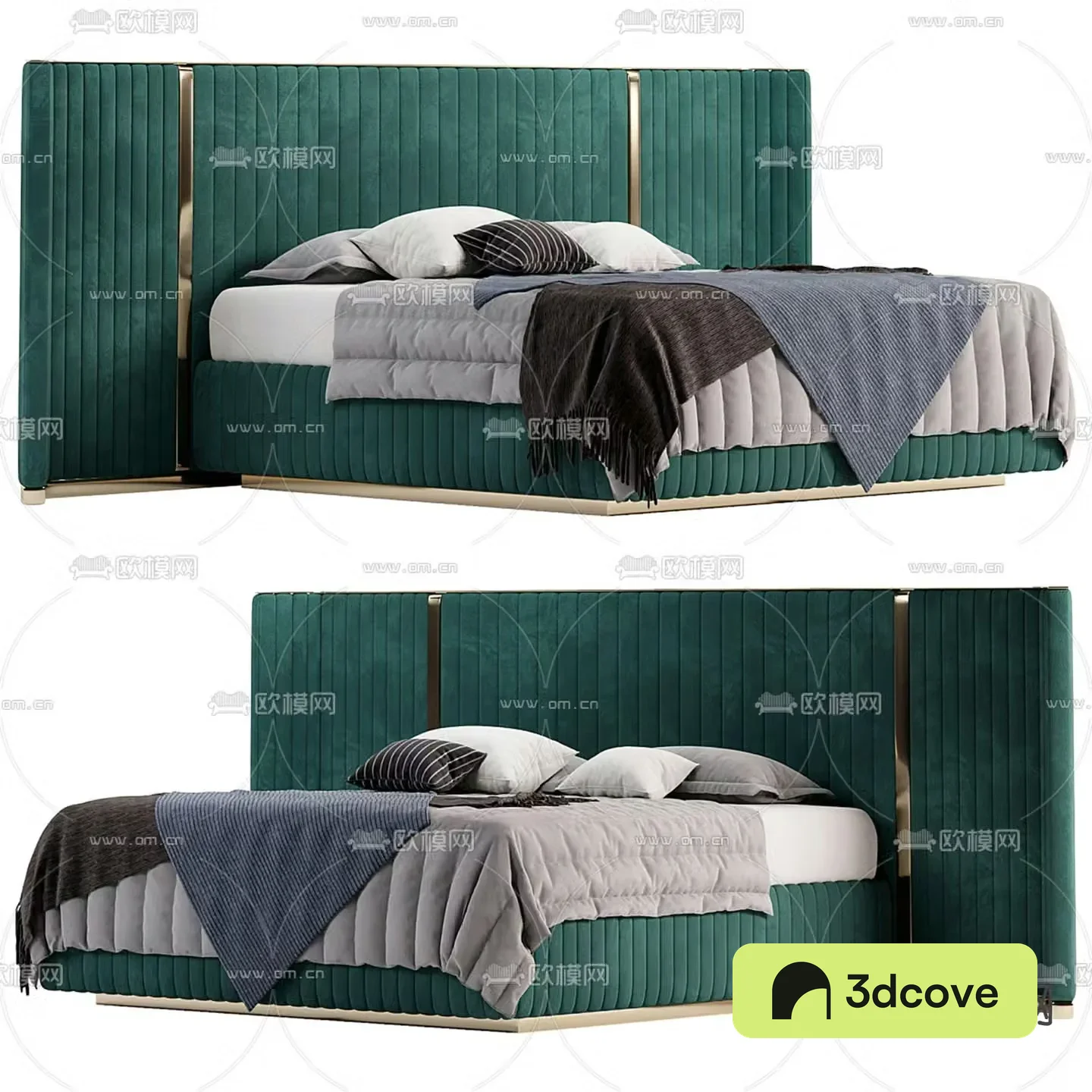 Visionnaire fabric double bed