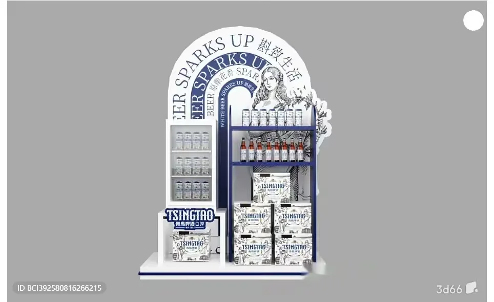 A Display Of Beer Products 3D Model – 17996 – VRAY Render