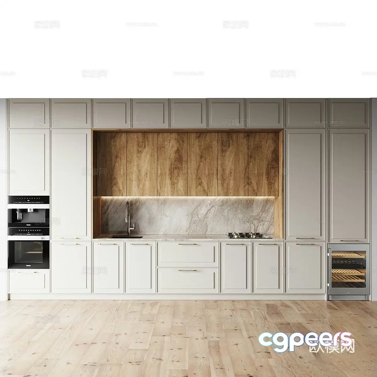 Modern Italian cabinet 3d model
