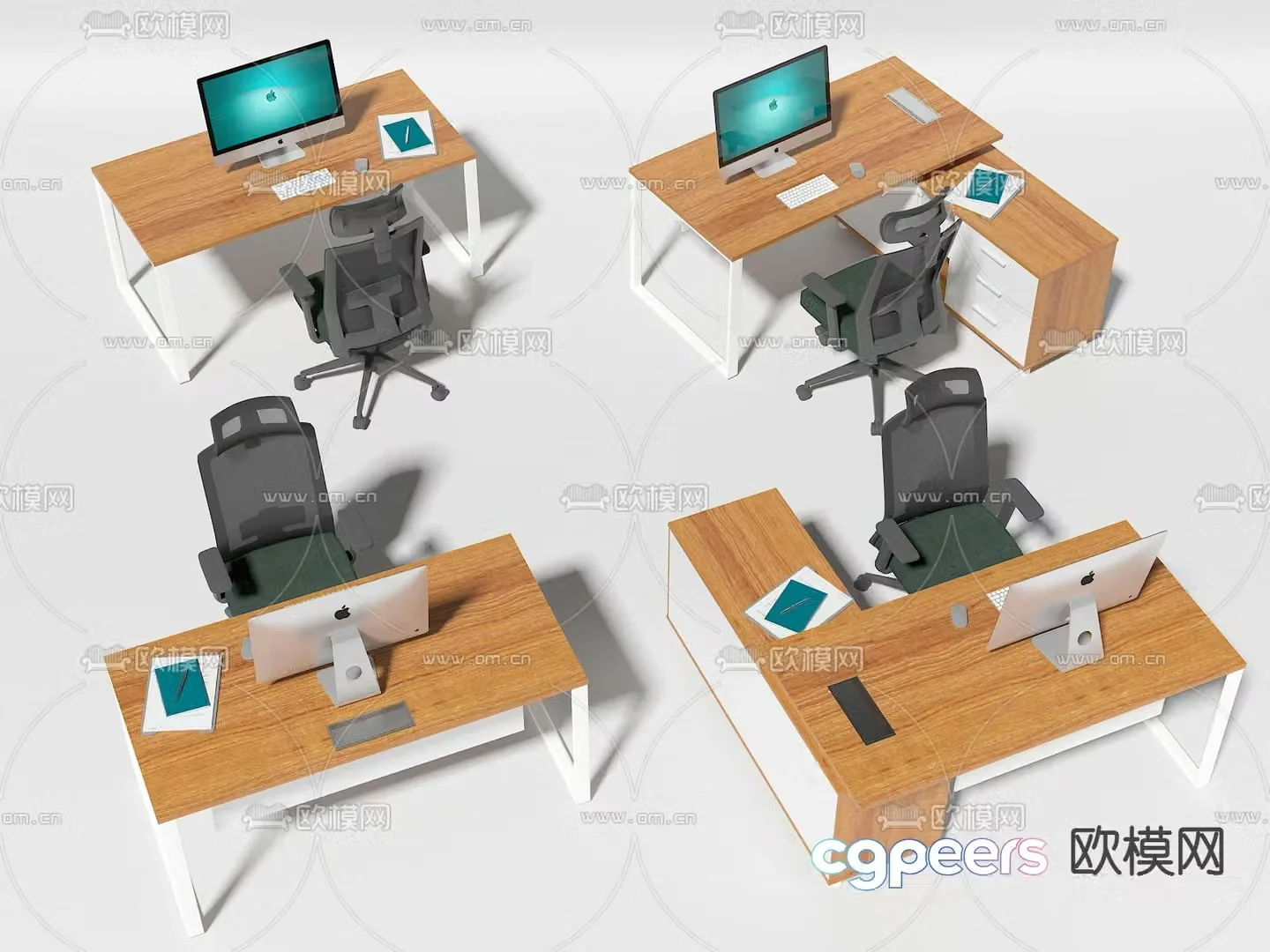 office desk and chair workstation office desk and chair 3d model