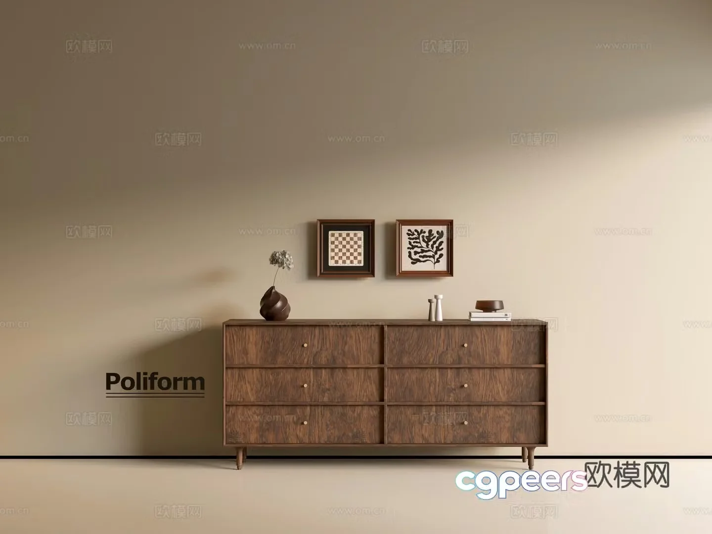 Modern wood grain cabinet ins wind minimalist wind cabinet whole cabinet sideboard balcony cabinet storage 3D model