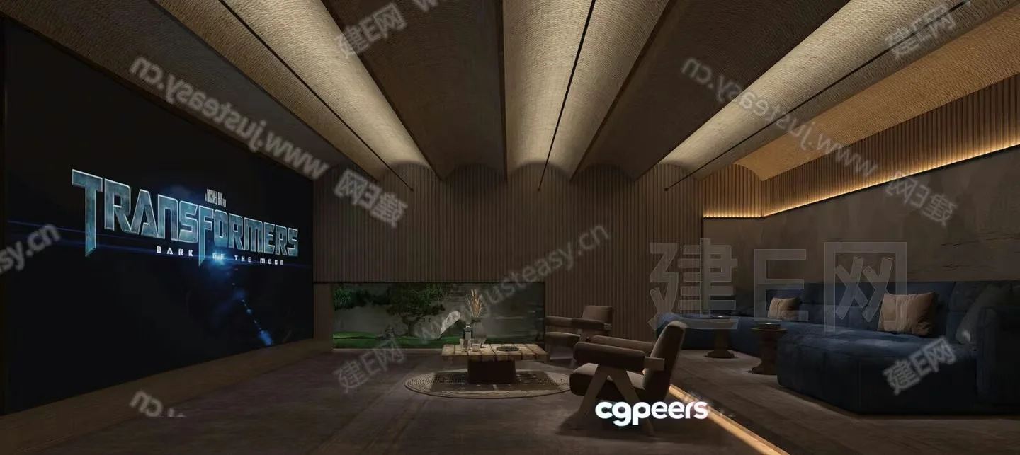 Modern Living Room 3D Model – 10779 – VRAY Render