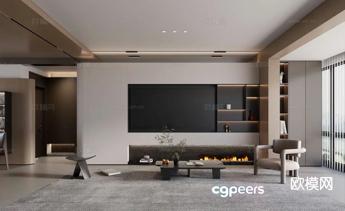 Modern living room 3d model