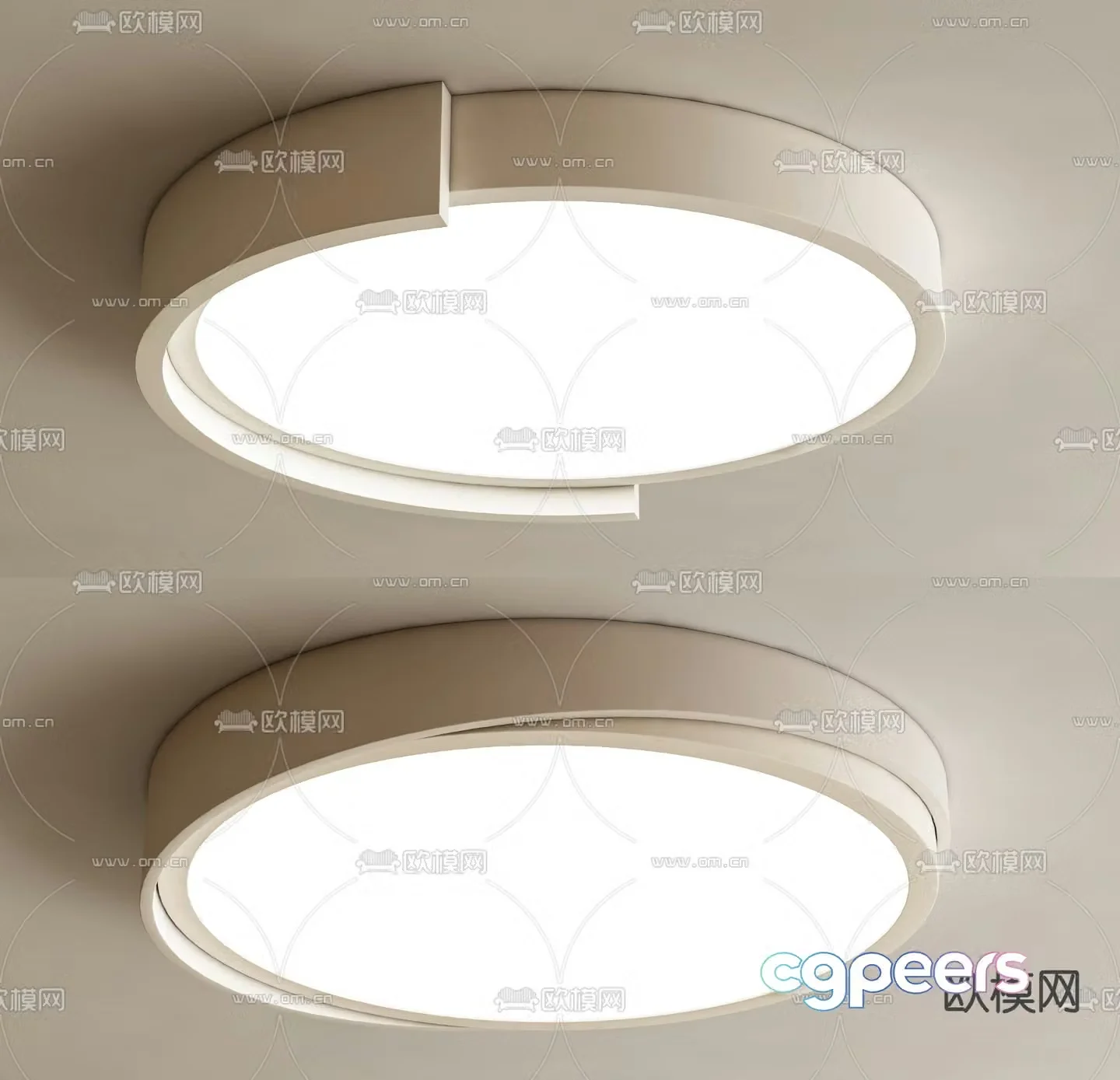 Minimalist round ceiling lamp 3d model
