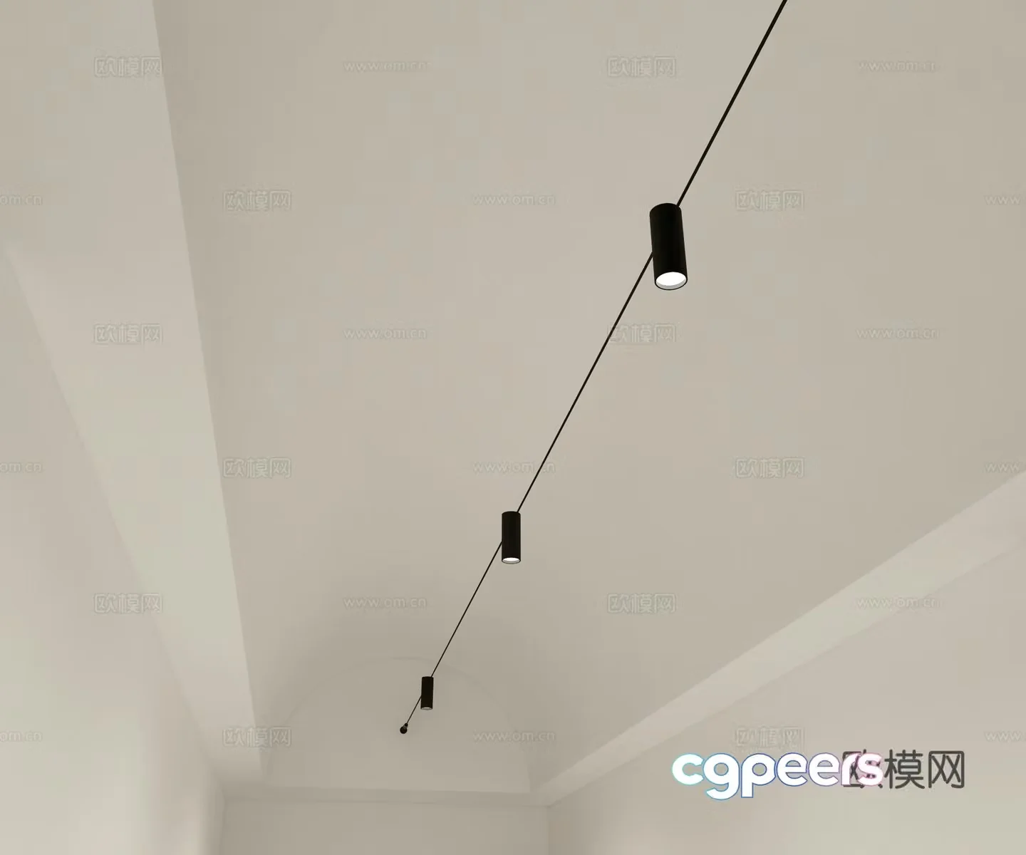 Modern downlight spotlight ceiling-free spotlight skylight 3d model