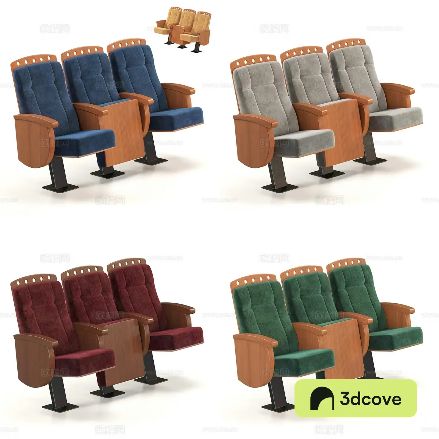 Public chair row seat three person seat