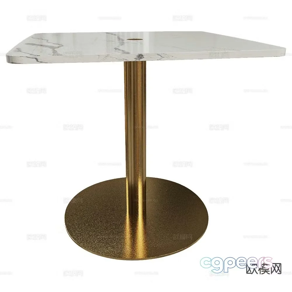 Punt Italian dining table square table 3d model