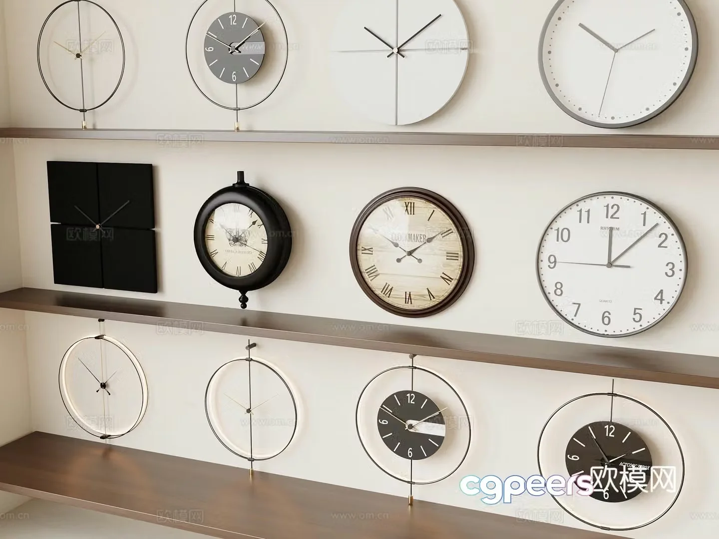 clock wall clock clock 3d model