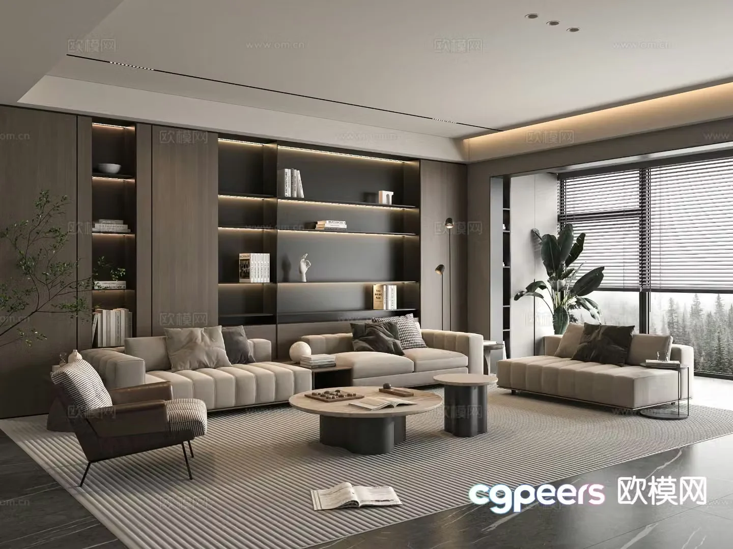 Italian living room 3d model
