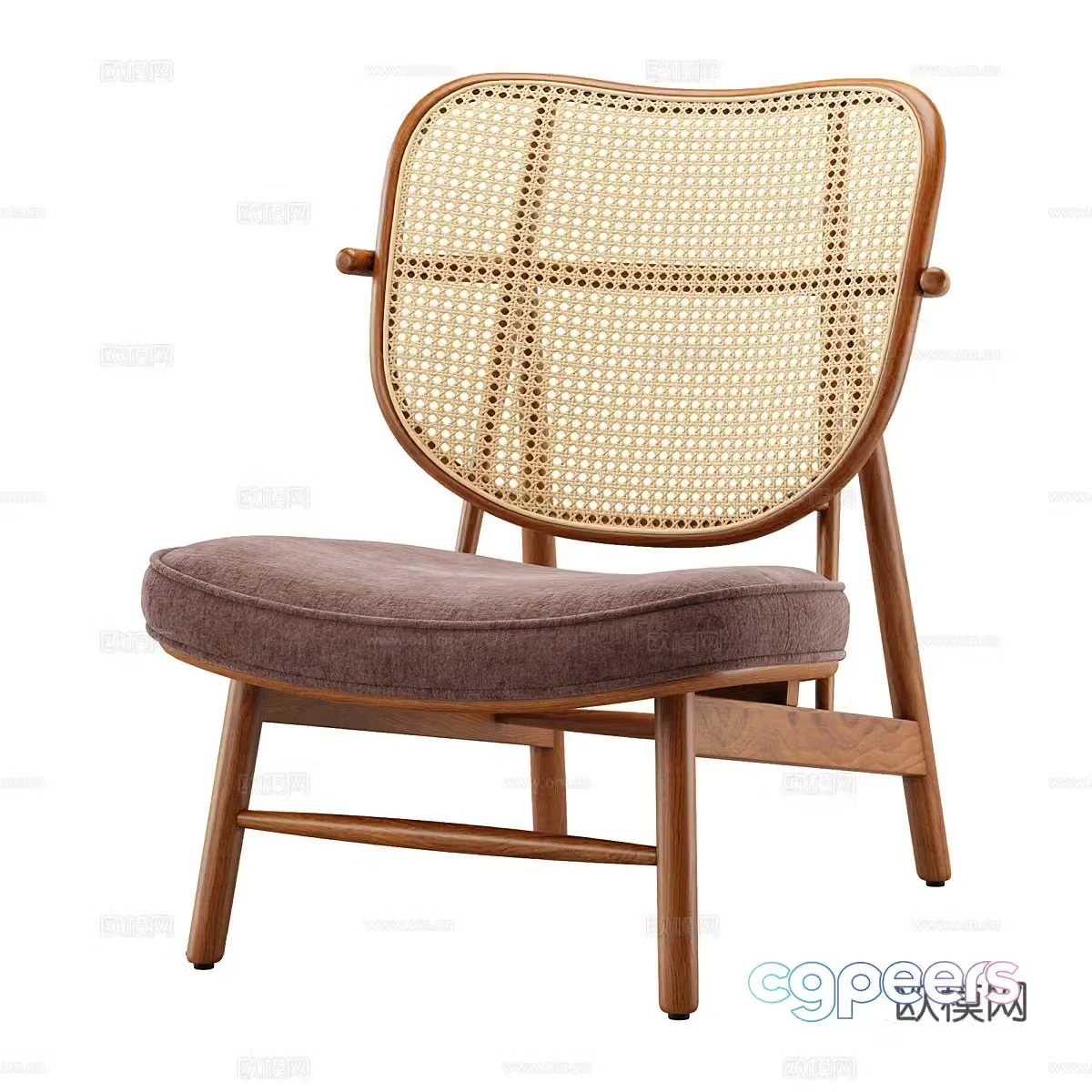 Nordic simple sofa chair rattan sofa 3d model