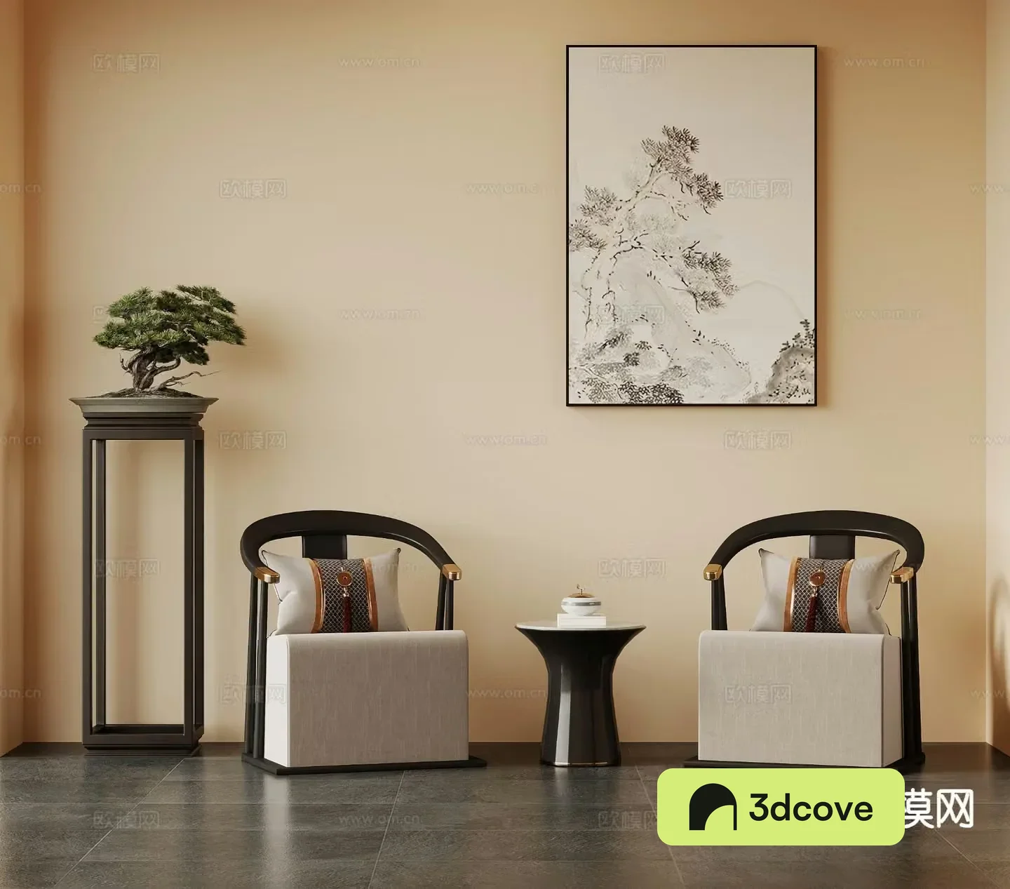 New Chinese casual sofa single sofa