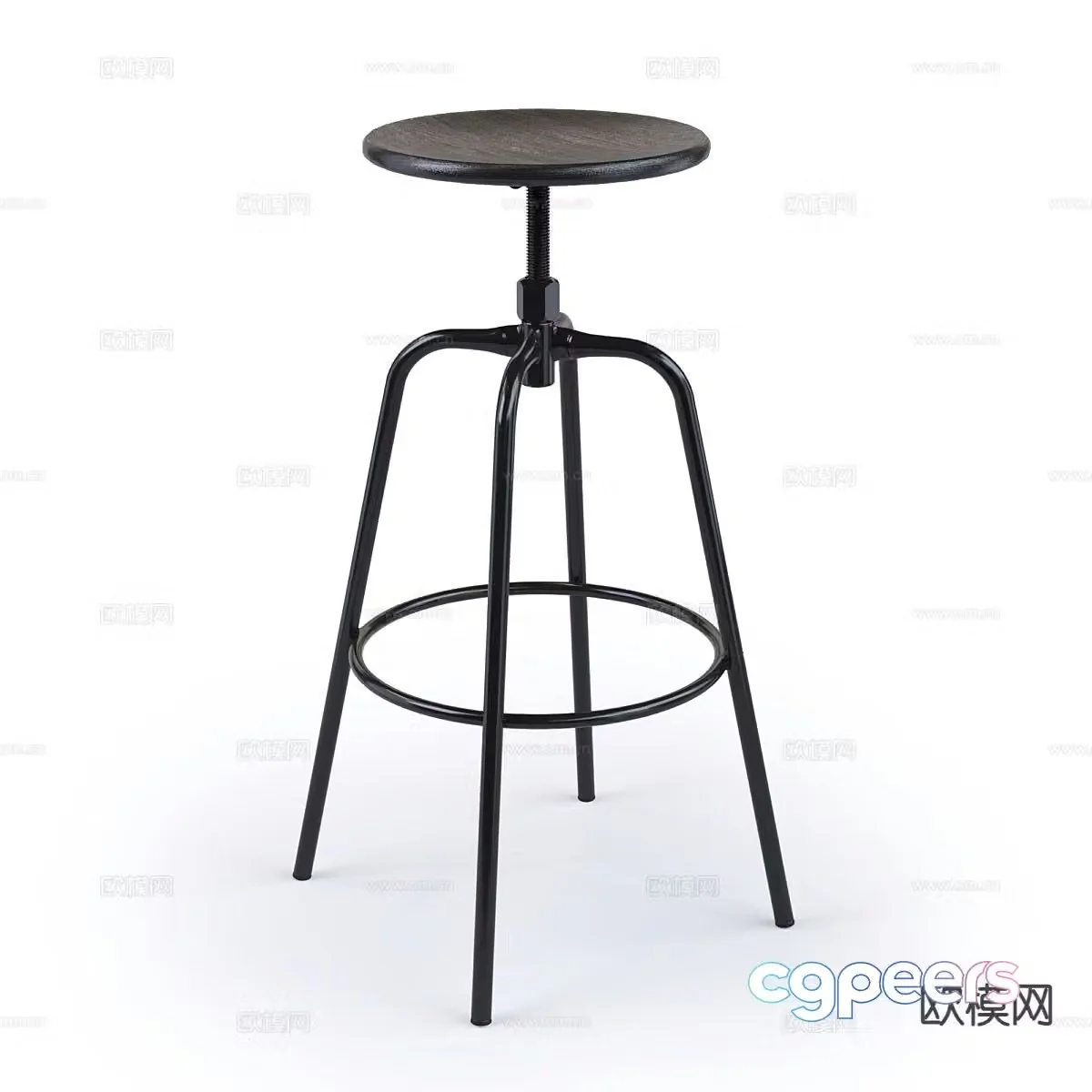 Modern bar stool bar stool high stool 3d model