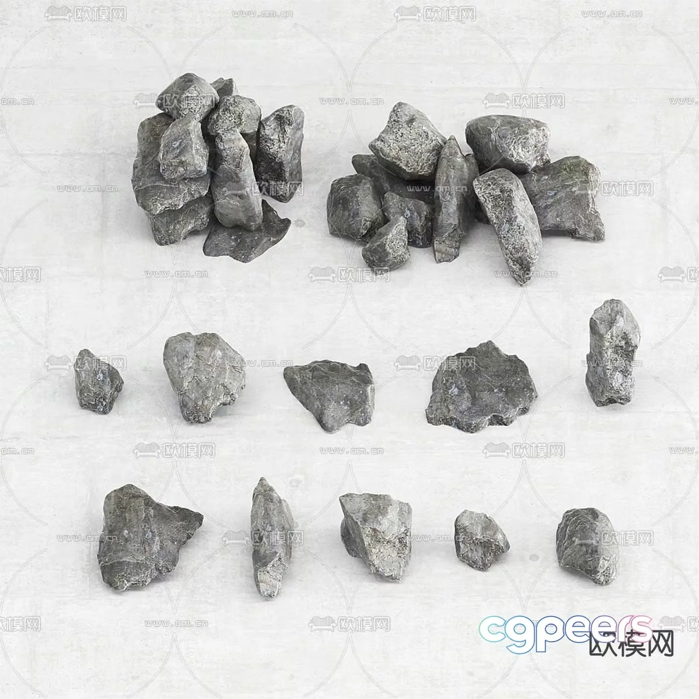stone stones landscape stone 3d model