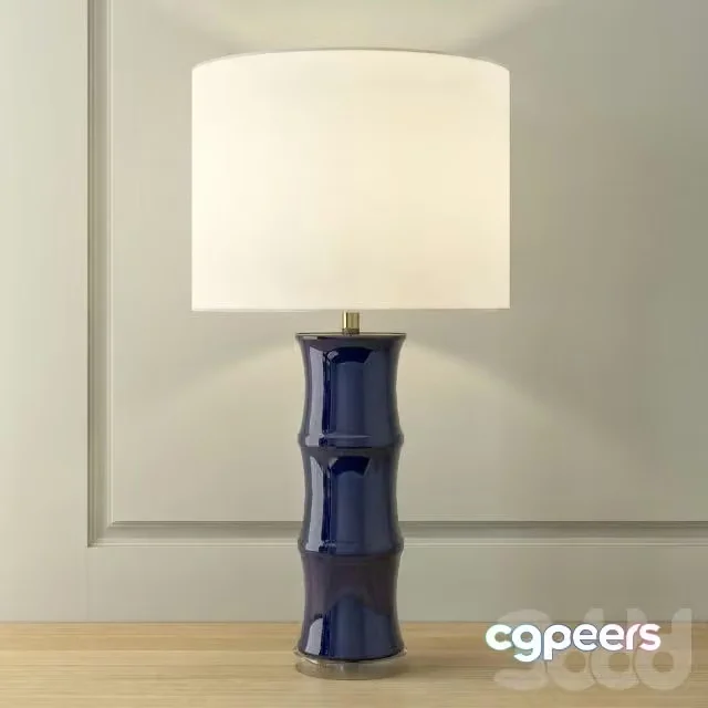 3ds Max Free – Blue ceramic lamp