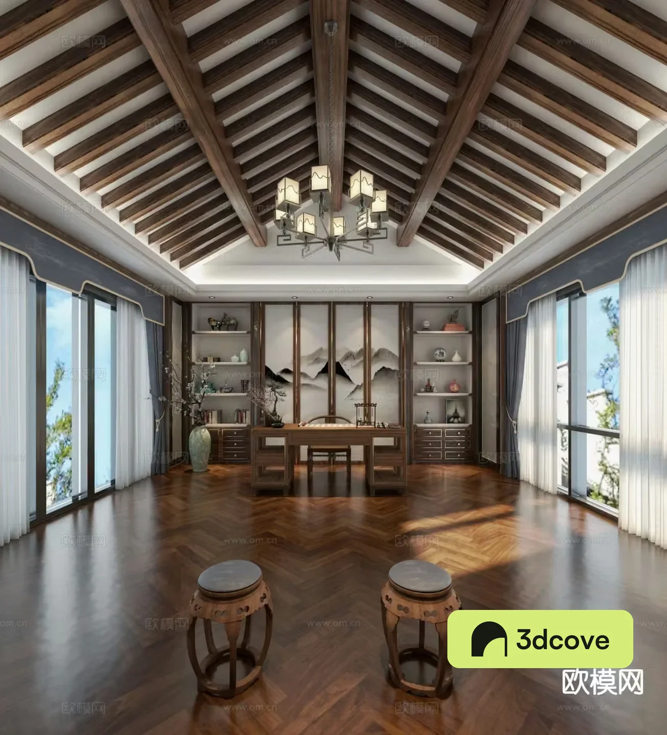 New Chinese style study