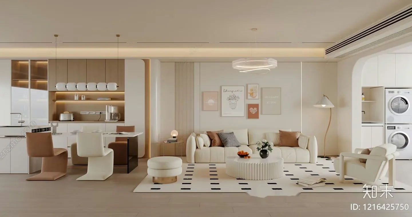 Modern Living Room 3D Model – 15795 – VRAY Render