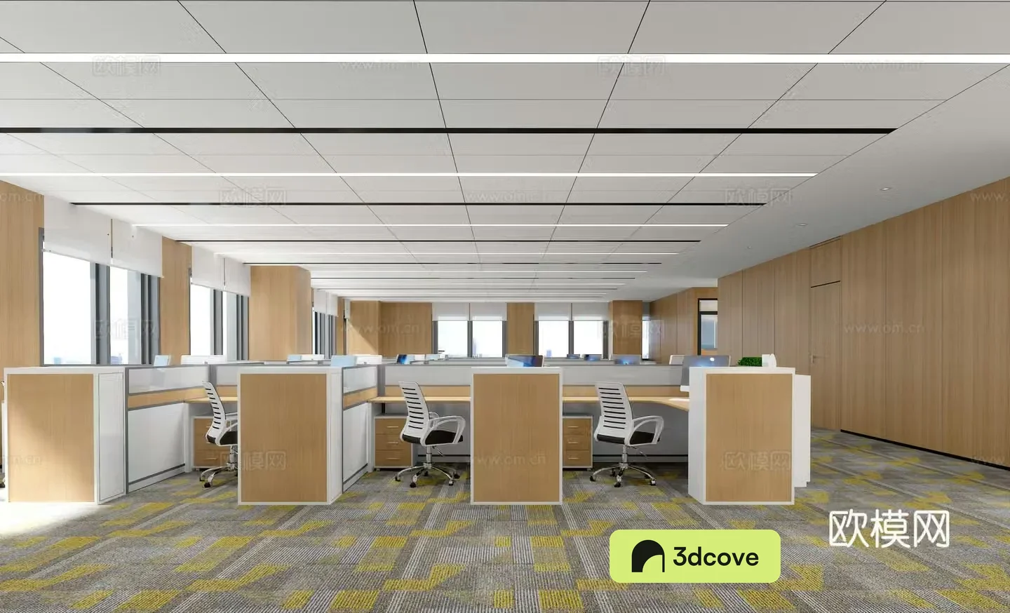 Modern opening office area