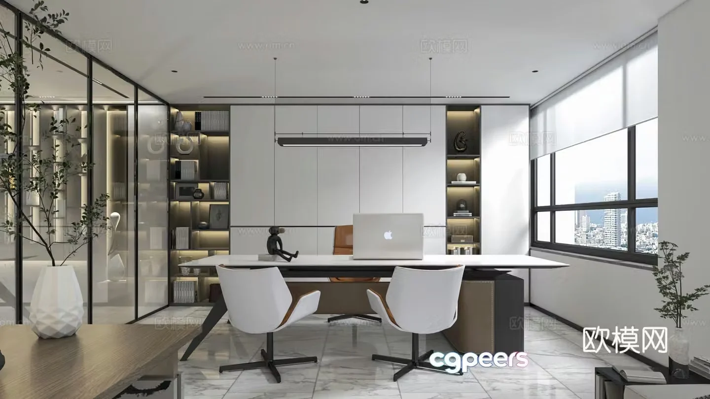 Modern Manager Room Office 3D Model
