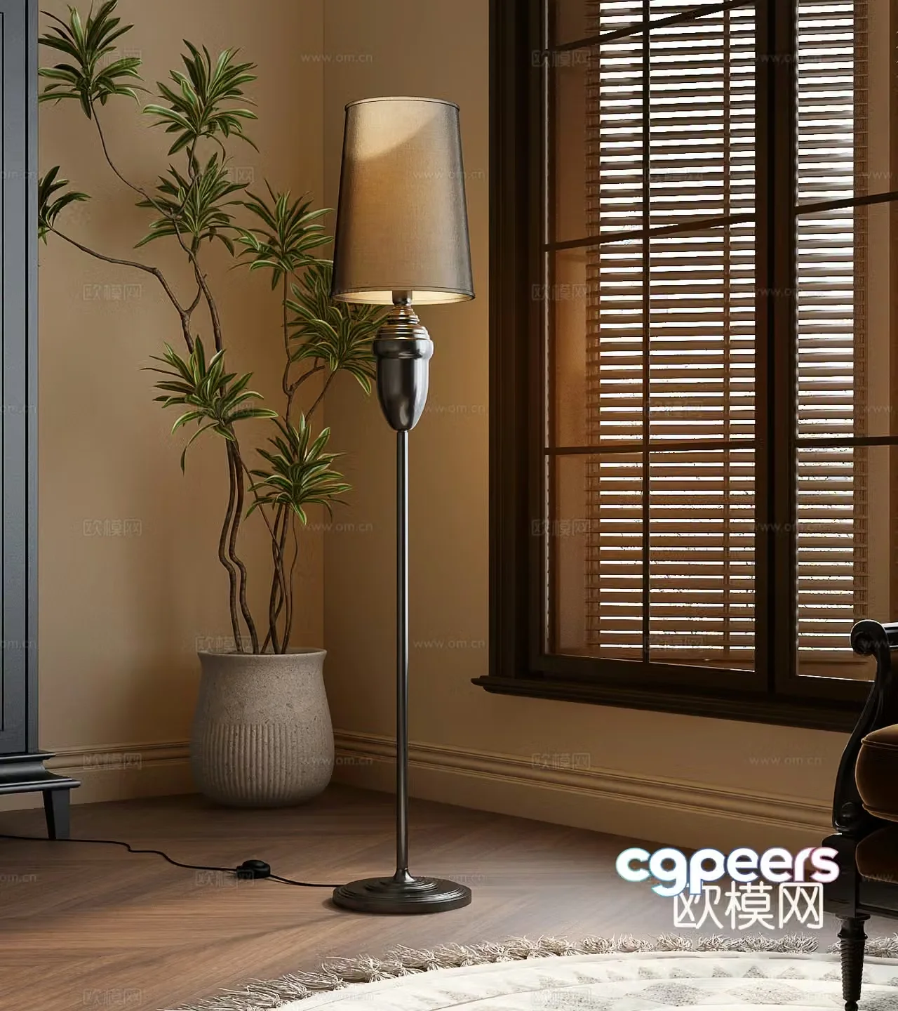 Modern floor lamp 3d model