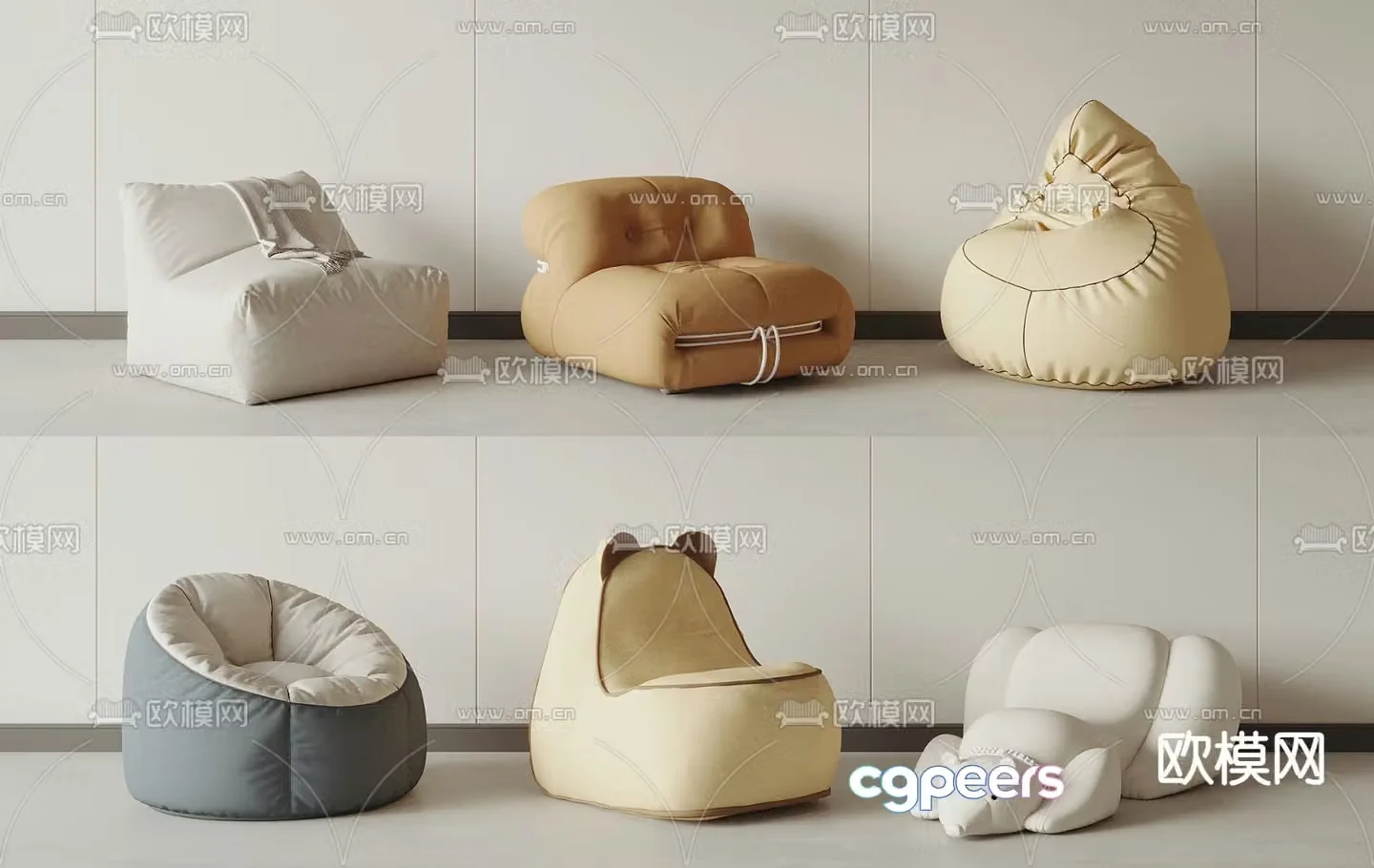 Children’s sofa beanbag sofa 3d model