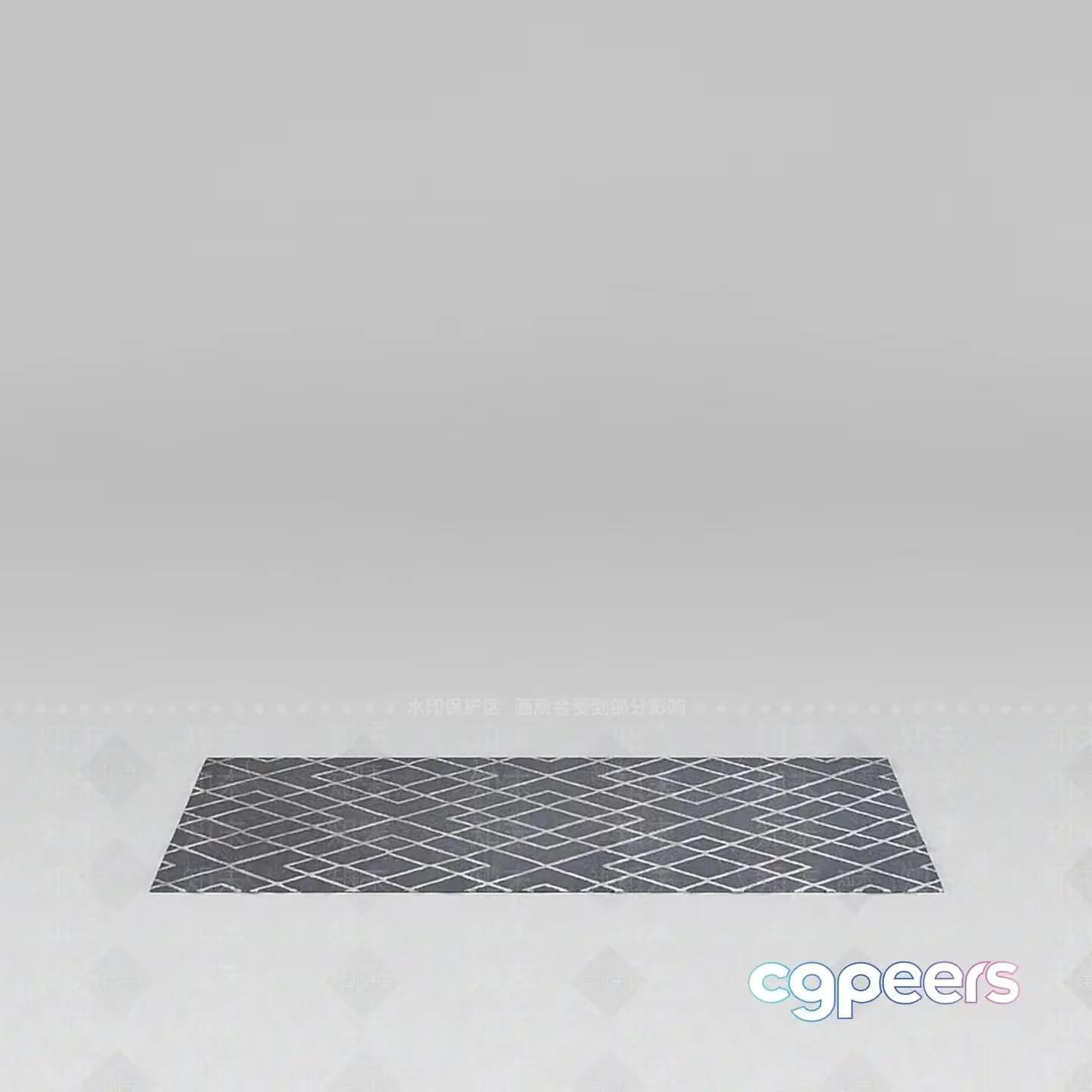 A Gray And White Rug 3D Model – 8166 – VRAY Render