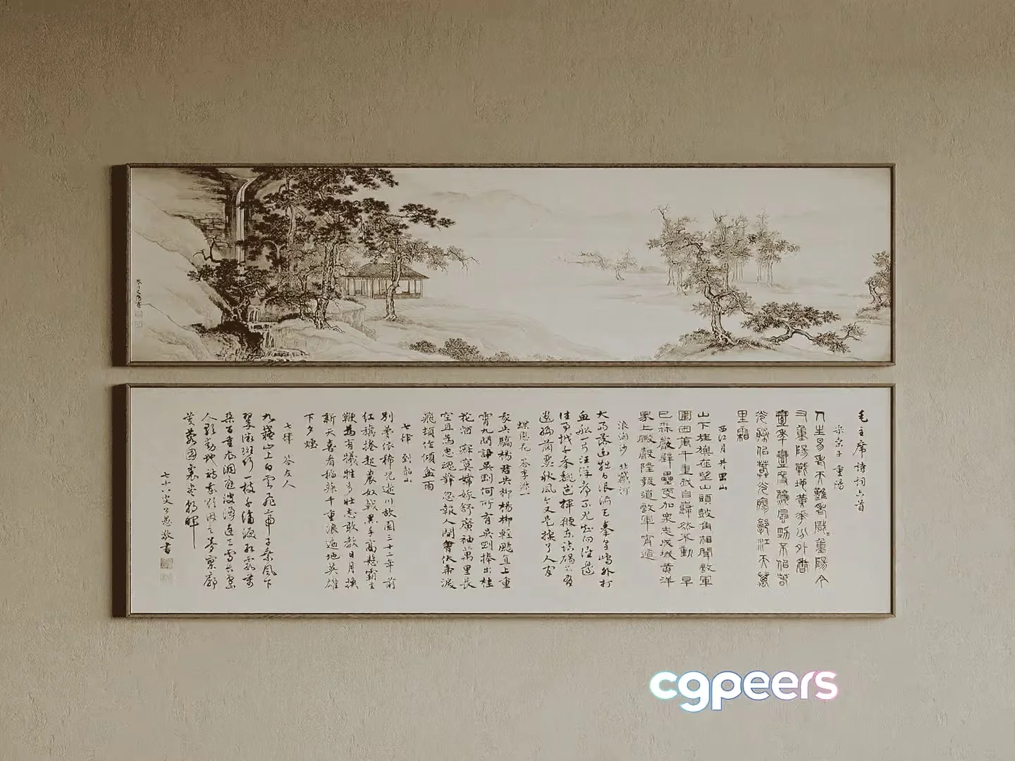 A Traditional Chinese Painting 3D Model – 17747 – VRAY Render