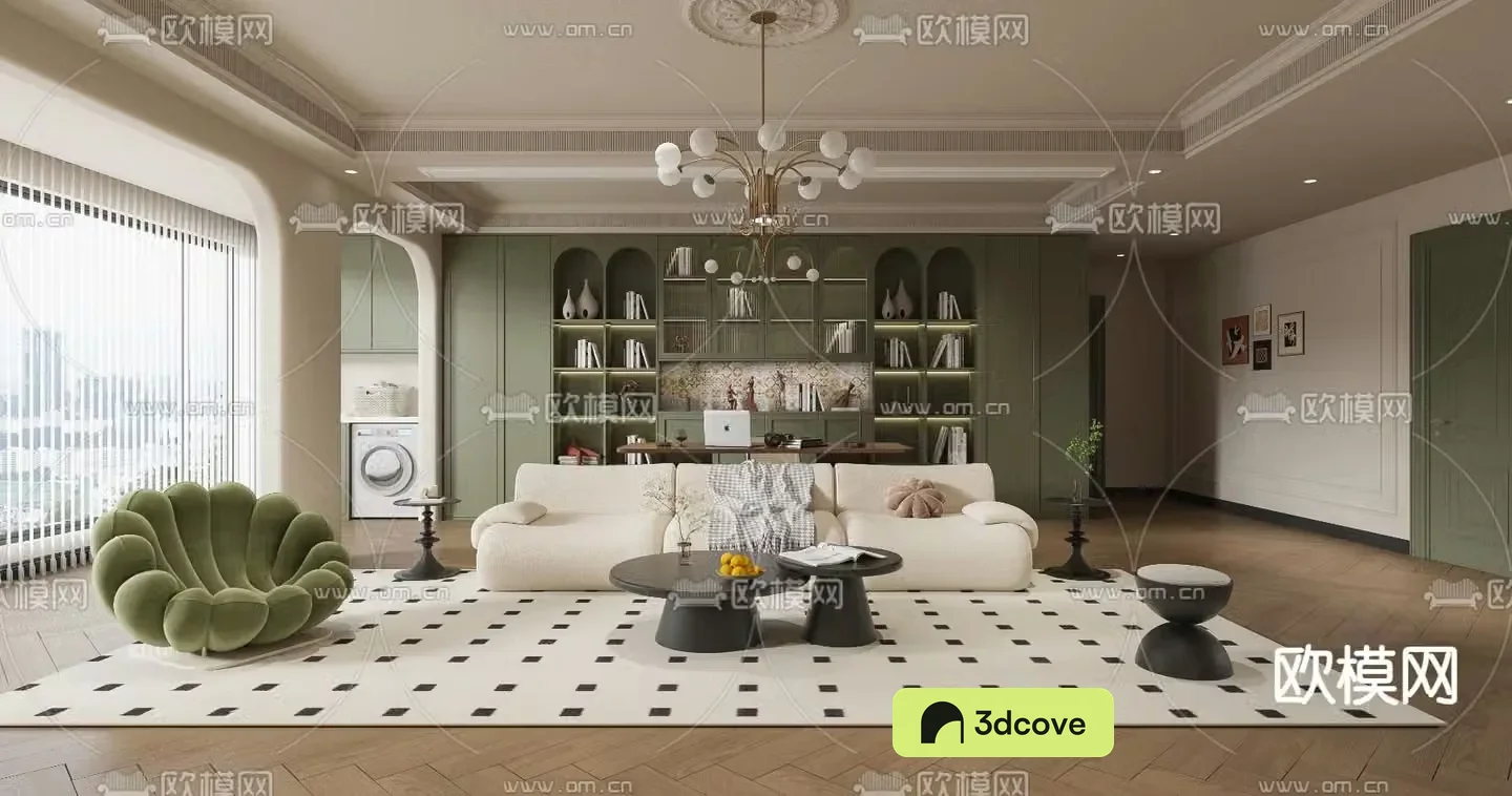 French living and dining room
