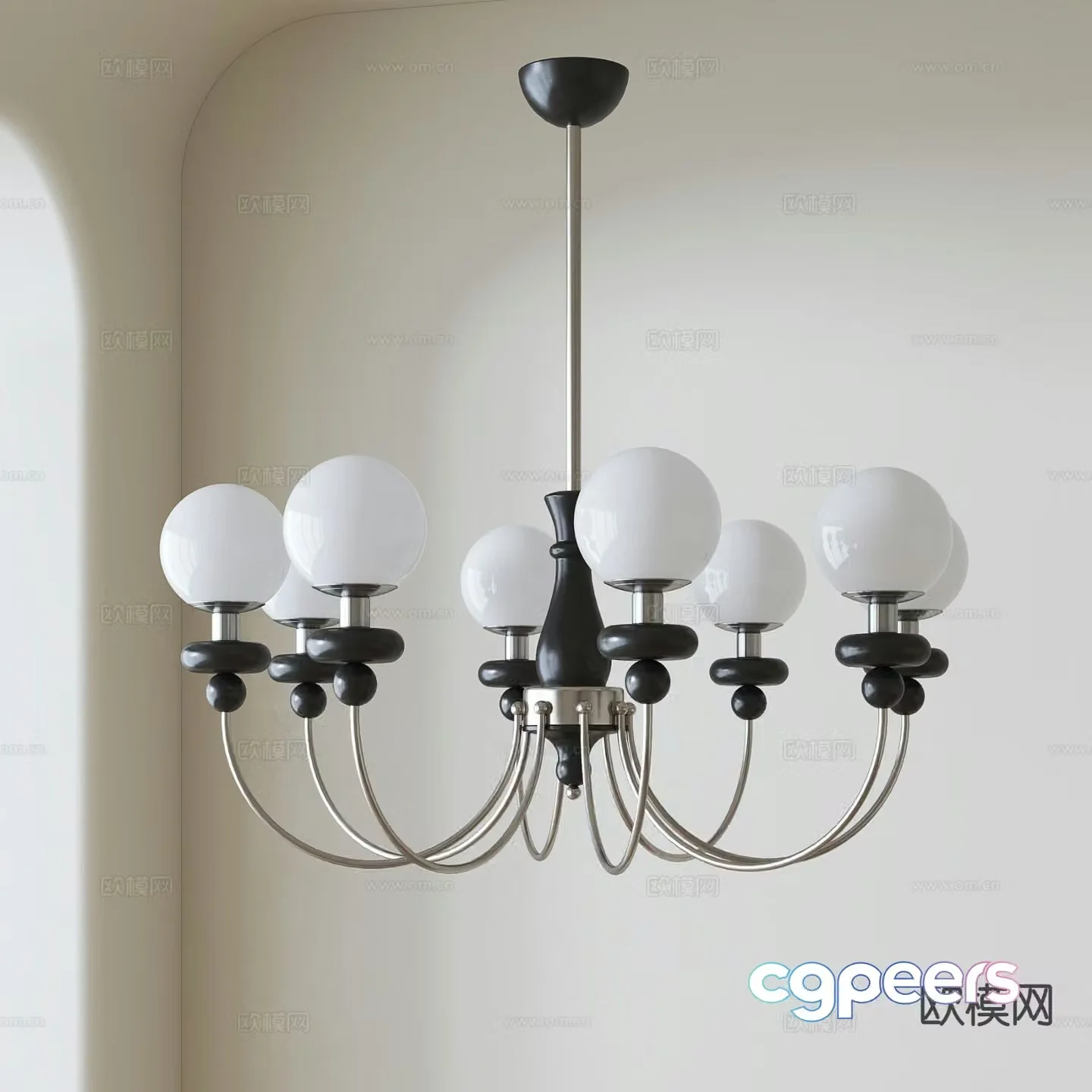 French chandelier hall chandelier 3d model