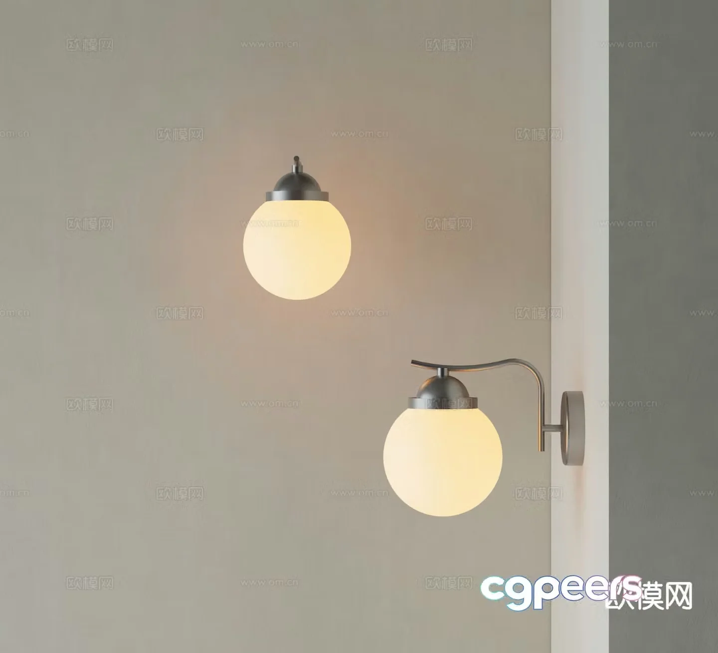 Modern wall light 3d model
