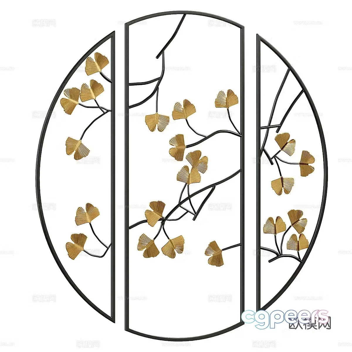 New Chinese style wall decoration pendant 3d model