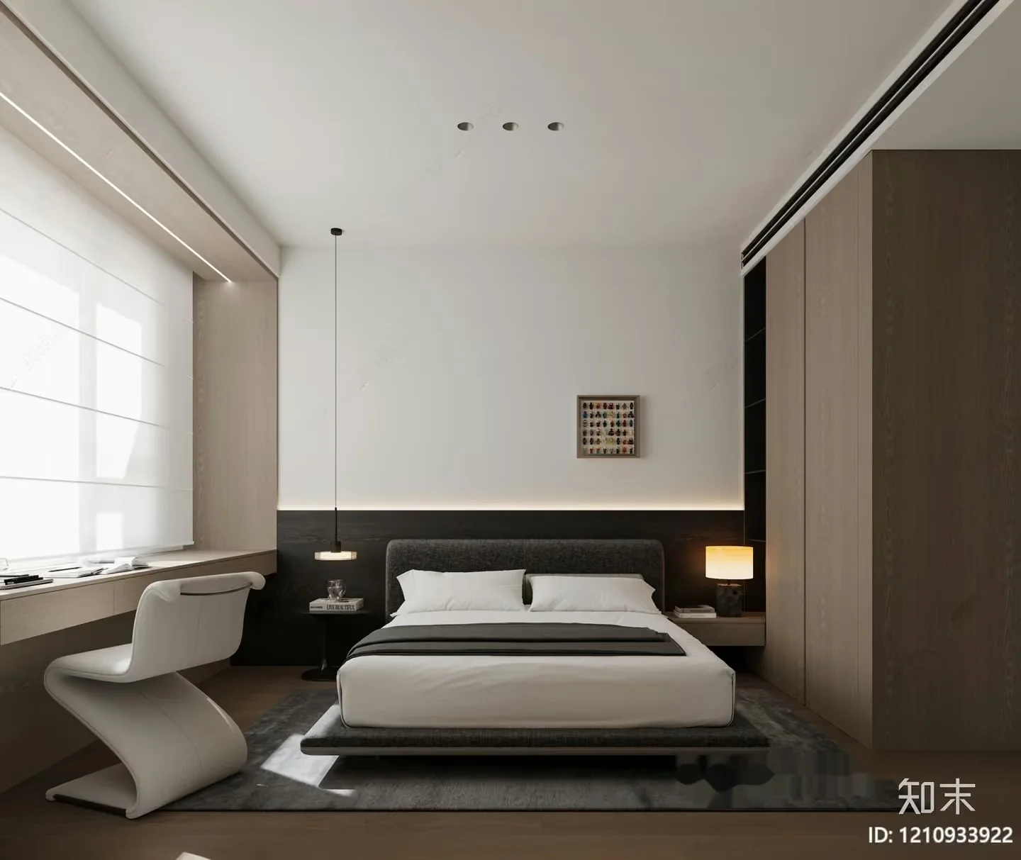 Modern Bedroom 3D Model – 2414 – VRAY Render
