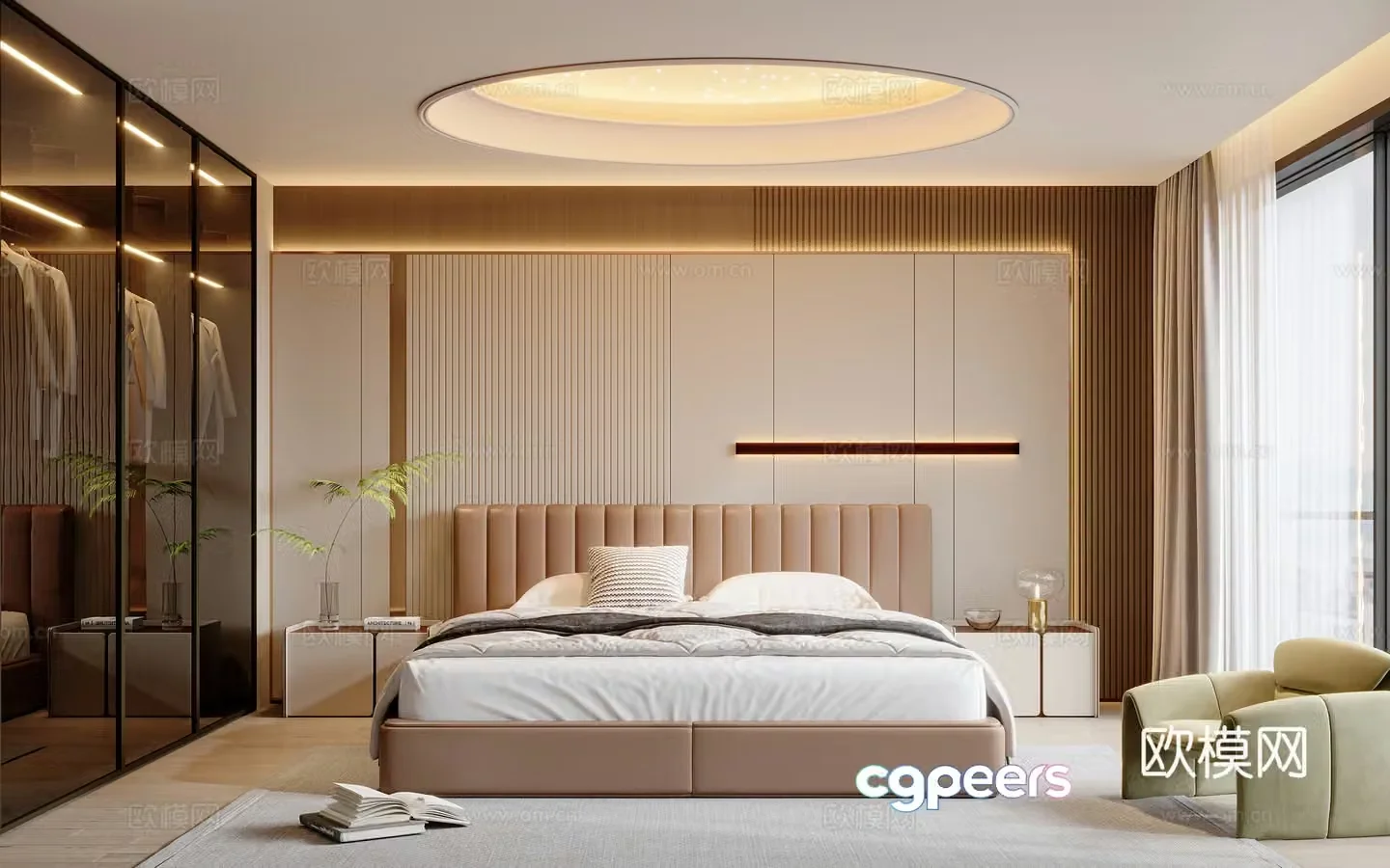 Modern home bedroom 3d model
